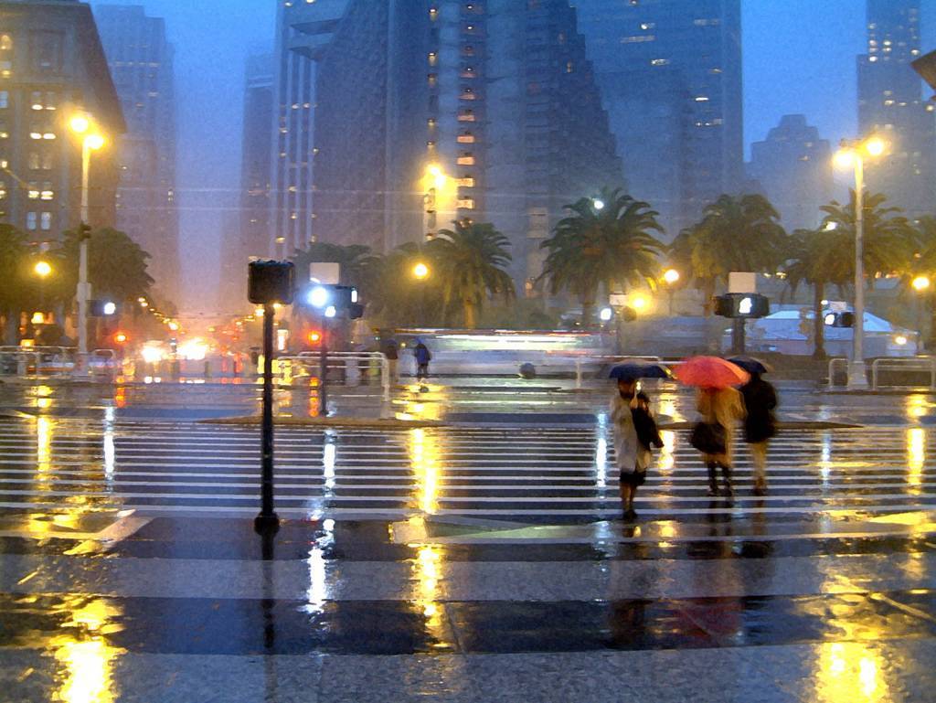 Rain Image In City HD Wallpaper And Background Photos