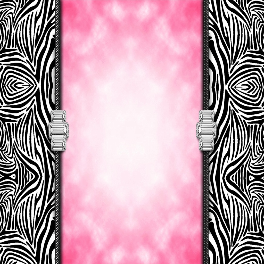 Walliepad Wallpaper For iPad Zebra Print Bling
