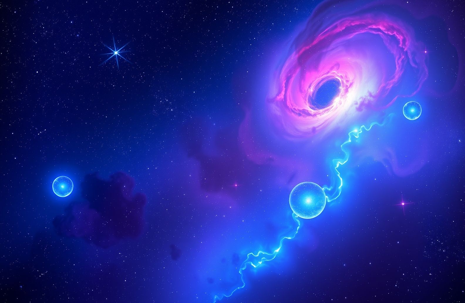 Blue Space Wallpaper