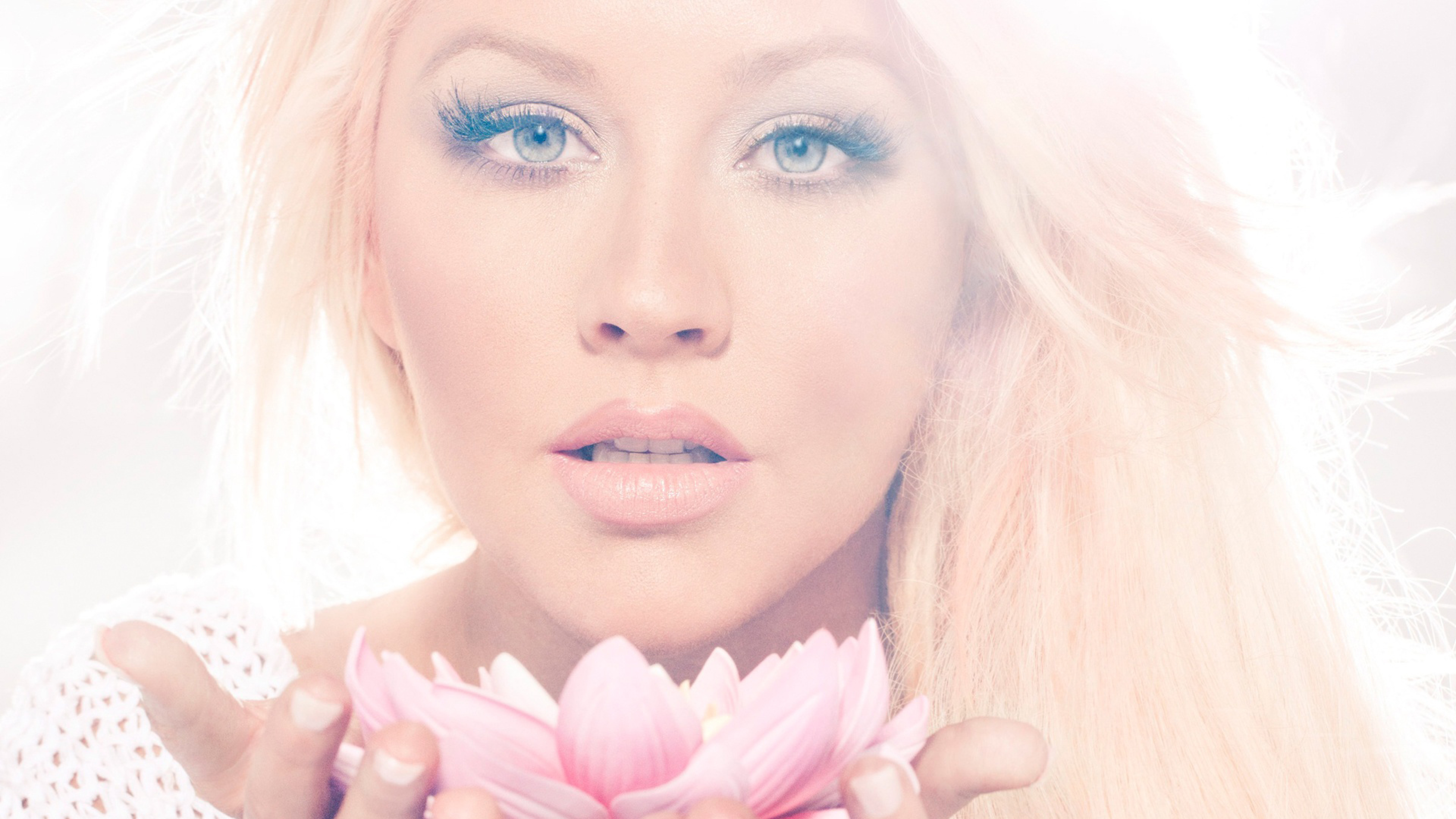 Christina Aguilera Lotus Wallpaper 5k HD