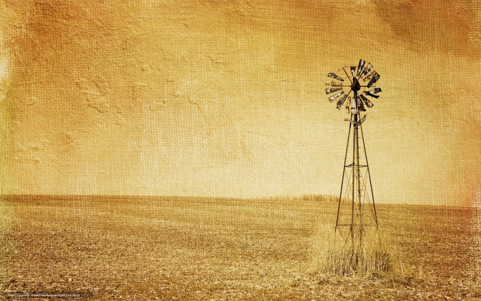 Wallpaper Field Windmill Background Style Desktop