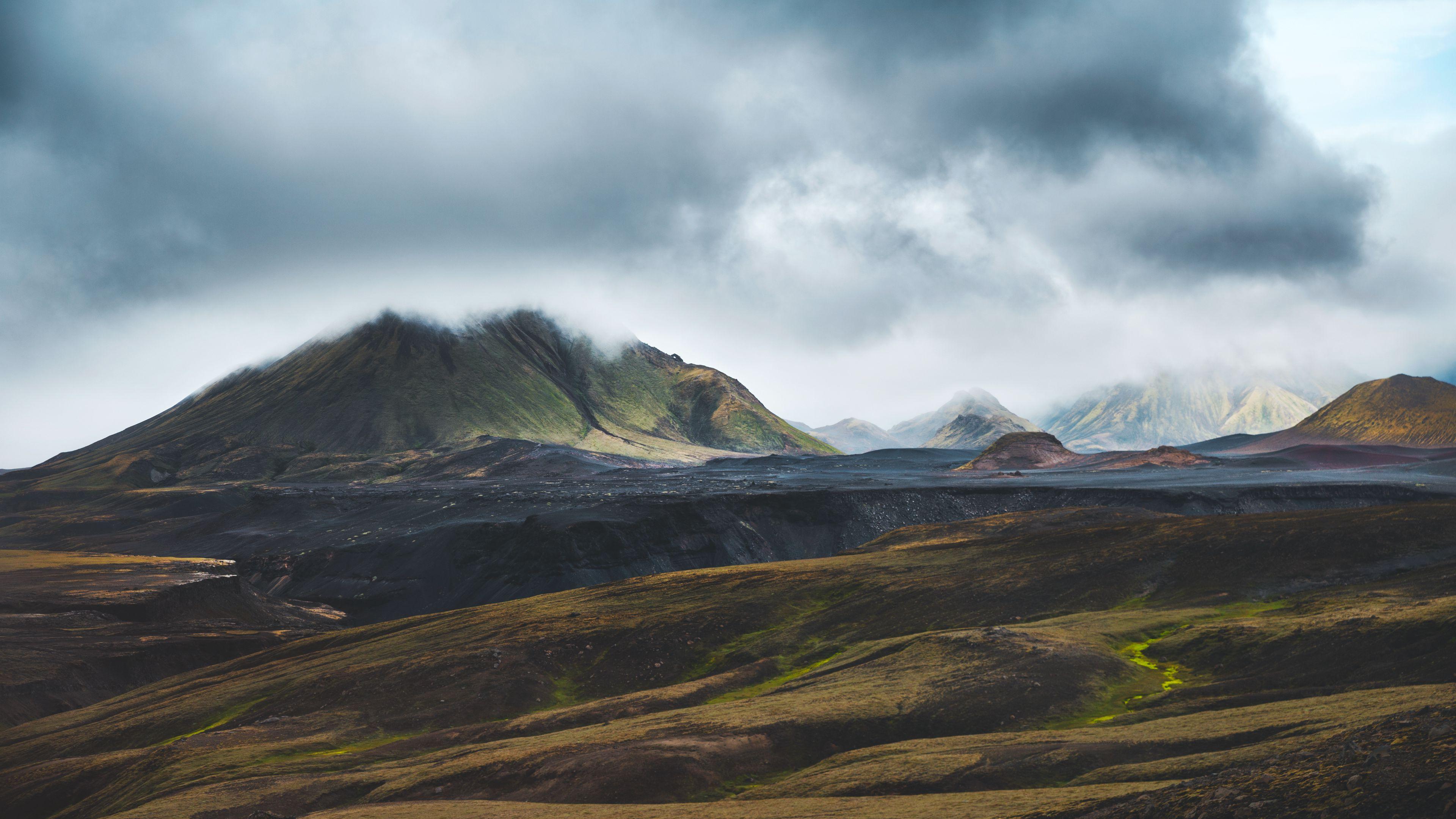 Wallpaper ID 9994 mountains clouds landscape nature iceland