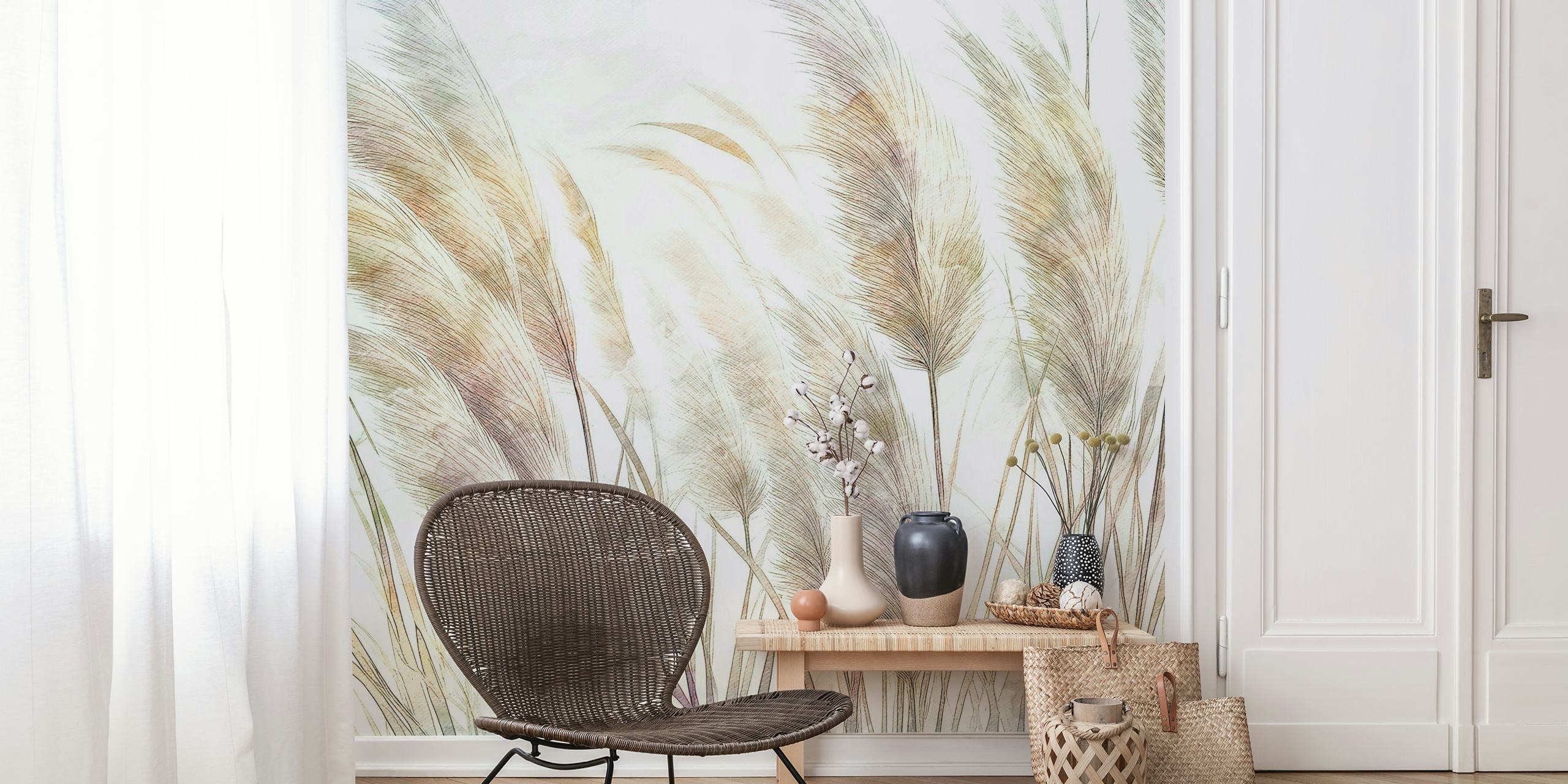 Dreamy Pampas Grass Wallpaper
