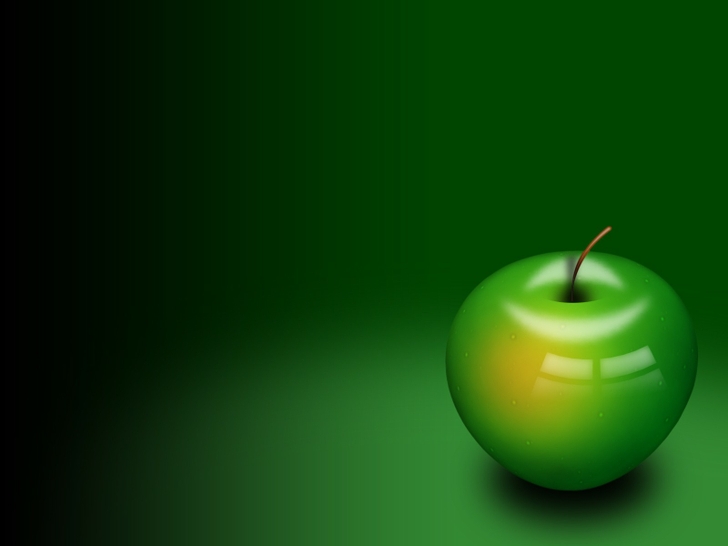 Green Fruits Food Cgi 3d Apples Background Wallpaper
