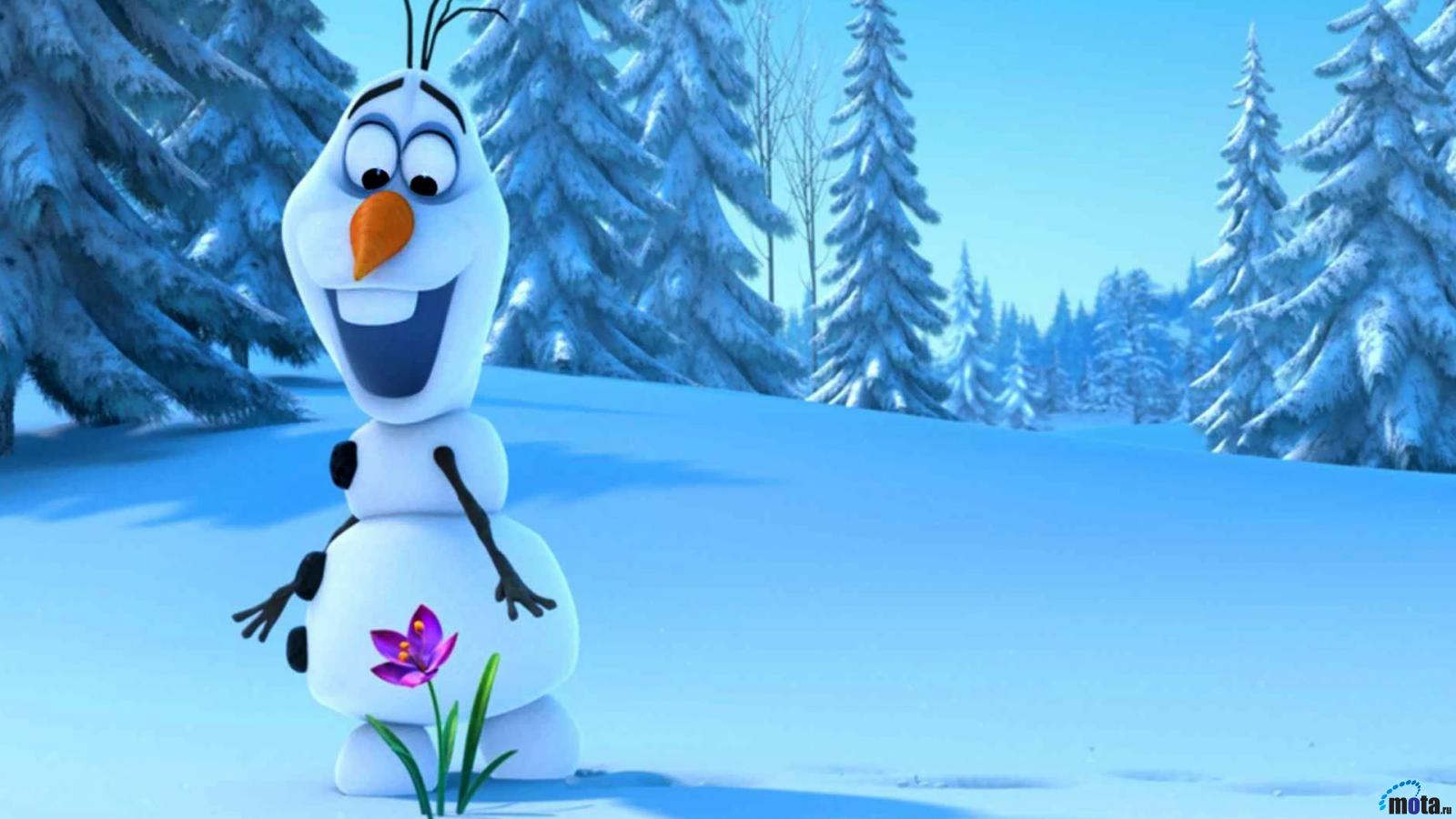 Wallpaper Olaf And Snowdrop Frozen X Widescreen Desktop