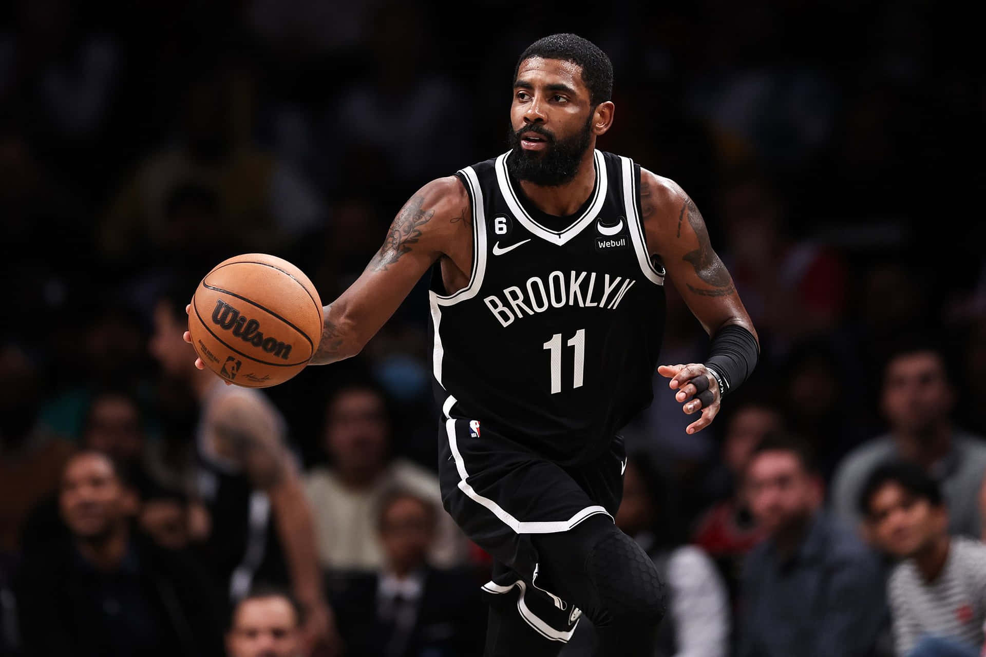 Kyrie Irving Leads The Brooklyn Nets To Victory Wallpaper