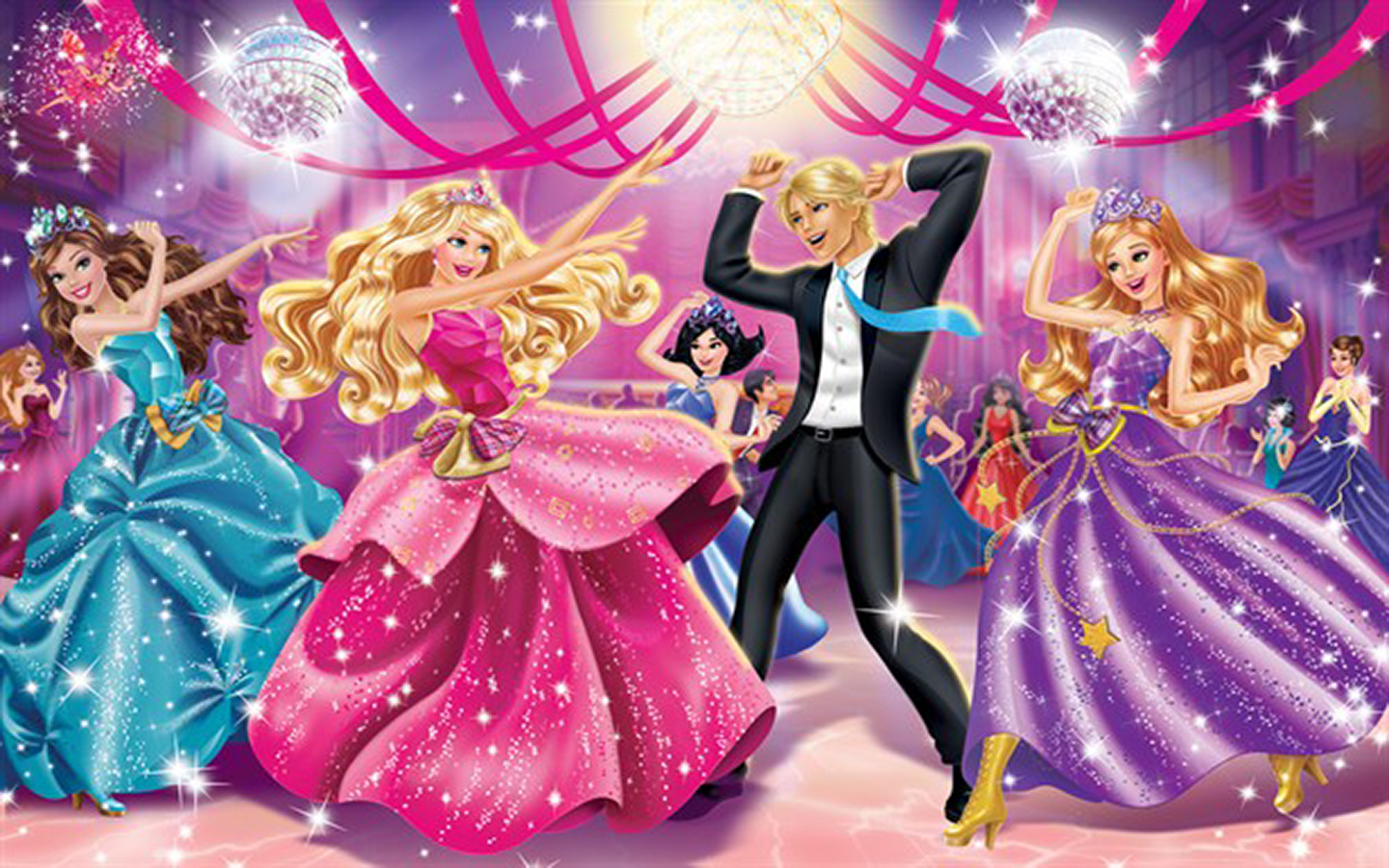 Wallpaper Barbie Princess Charm School Dance