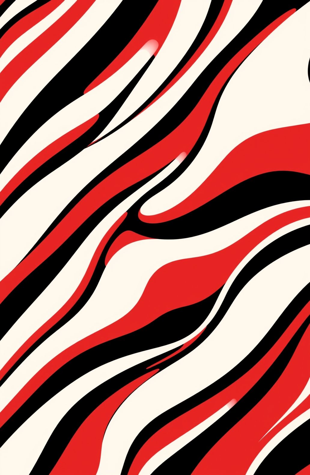 Red Black White Abstract Wallpaper