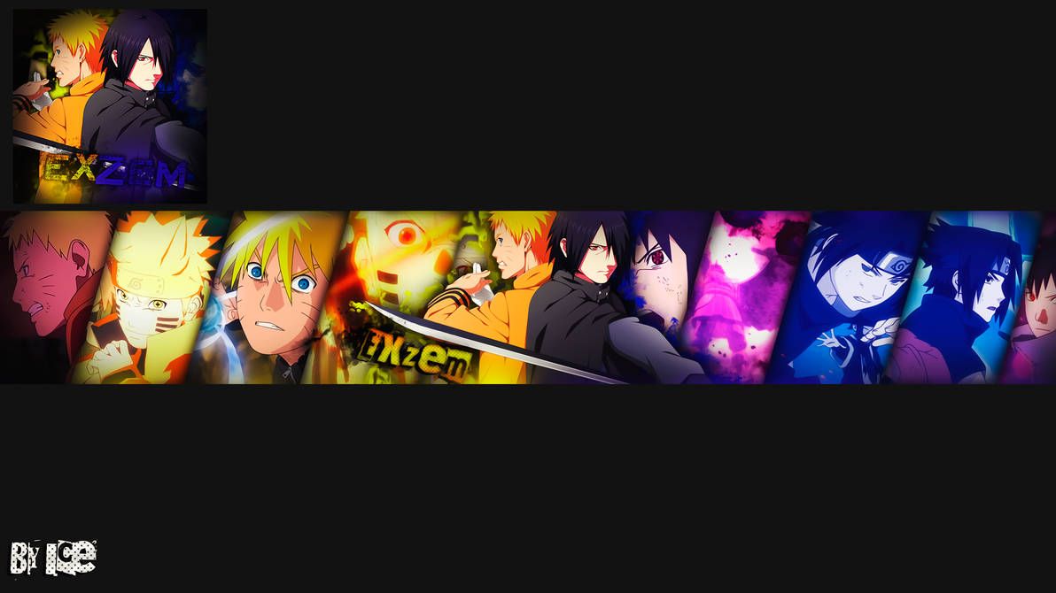 Naruto And Sasuke Banner For Exzem By Icegraph