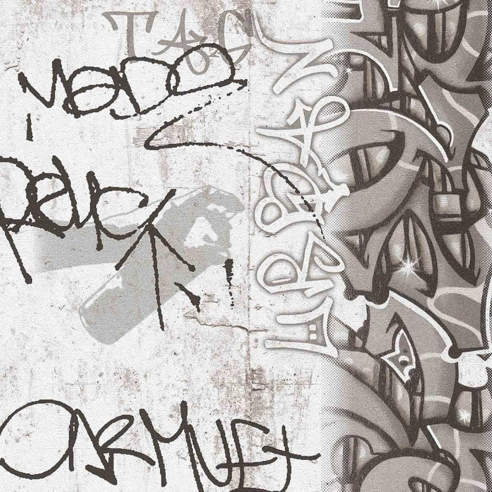 Black And White Graffiti Wallpaper
