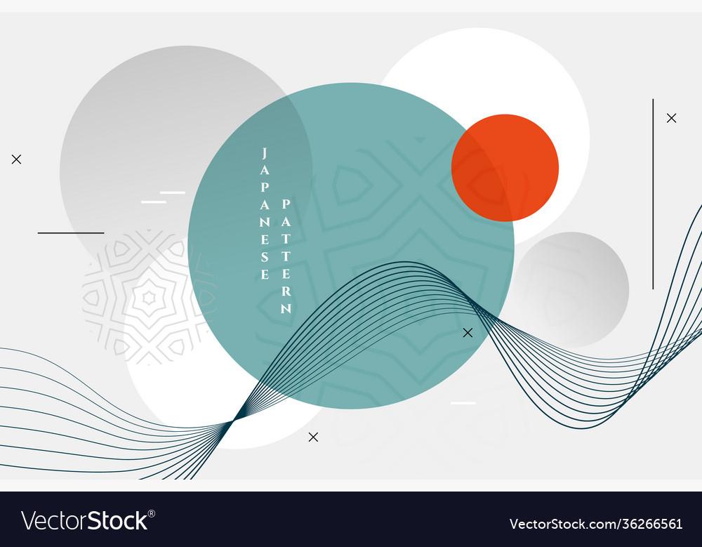 Abstract Japanese Style Geometric Wallpaper Design
