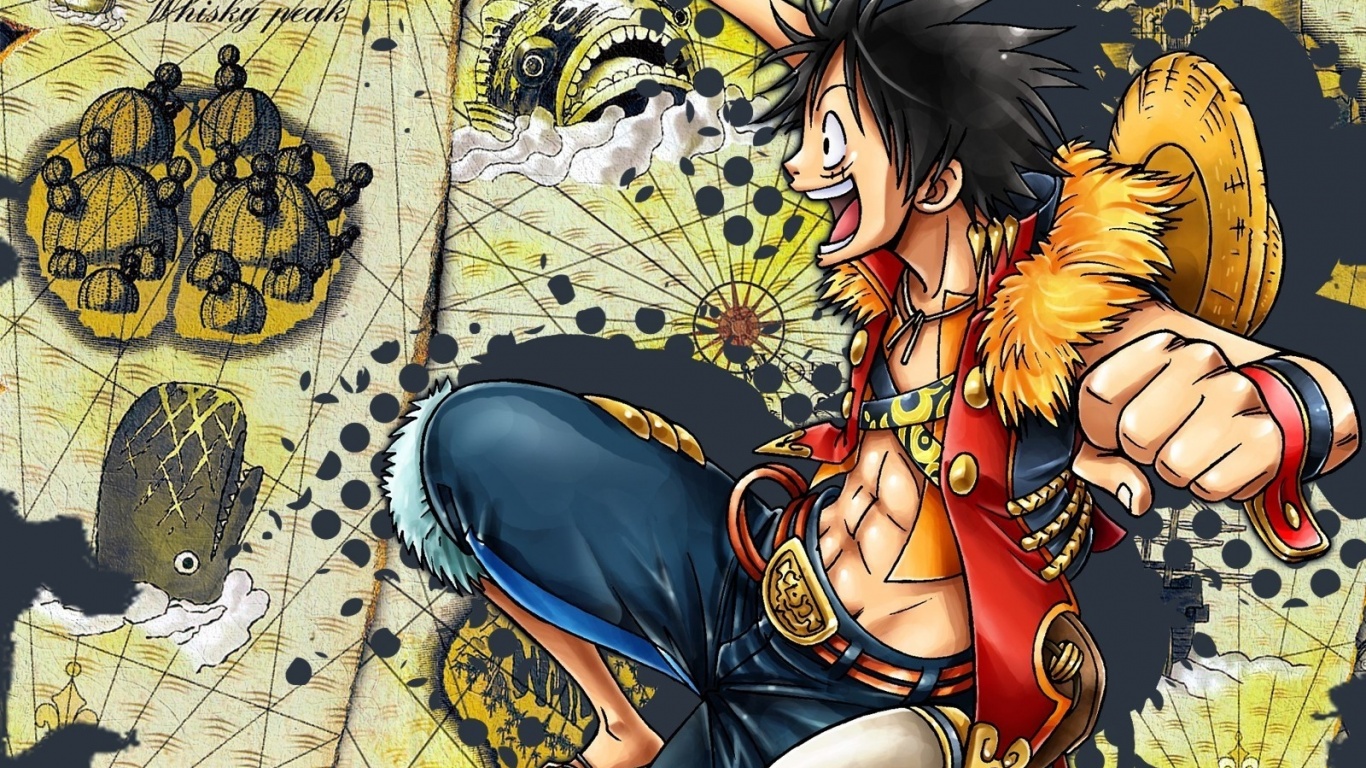 1366x768 Luffy Monkey Luffy From One Piece desktop PC and
