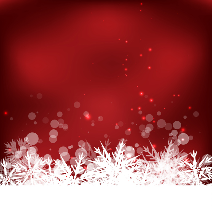 xmas snow red background