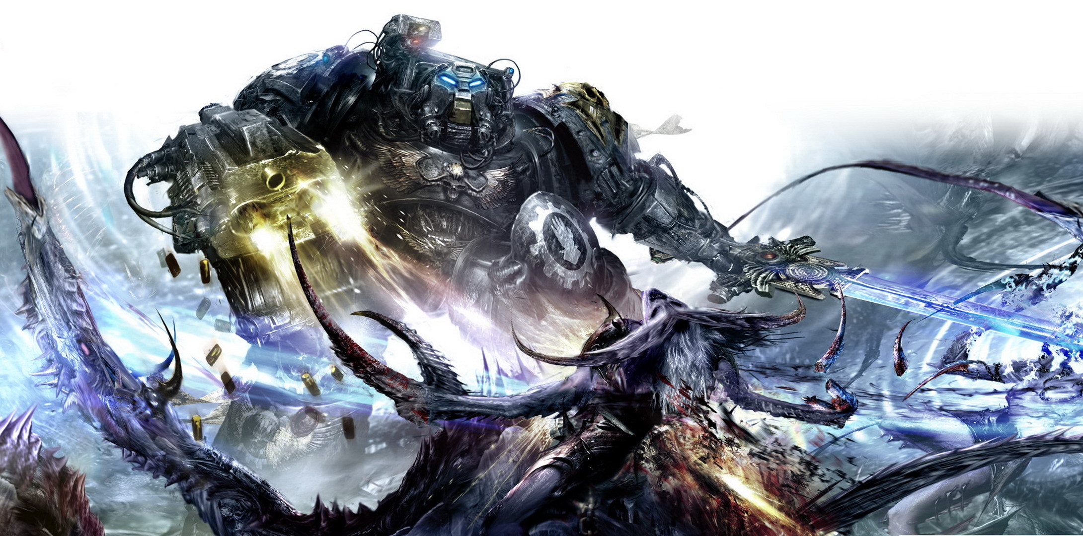 Warhammer 40k Iron Hands Fight Terminator The Demon Of Slaanesh