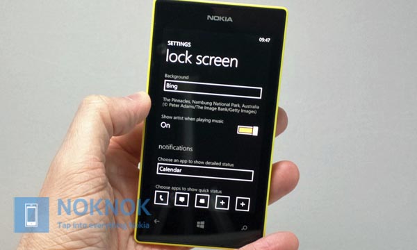 Nokia Lumia Lock Screen