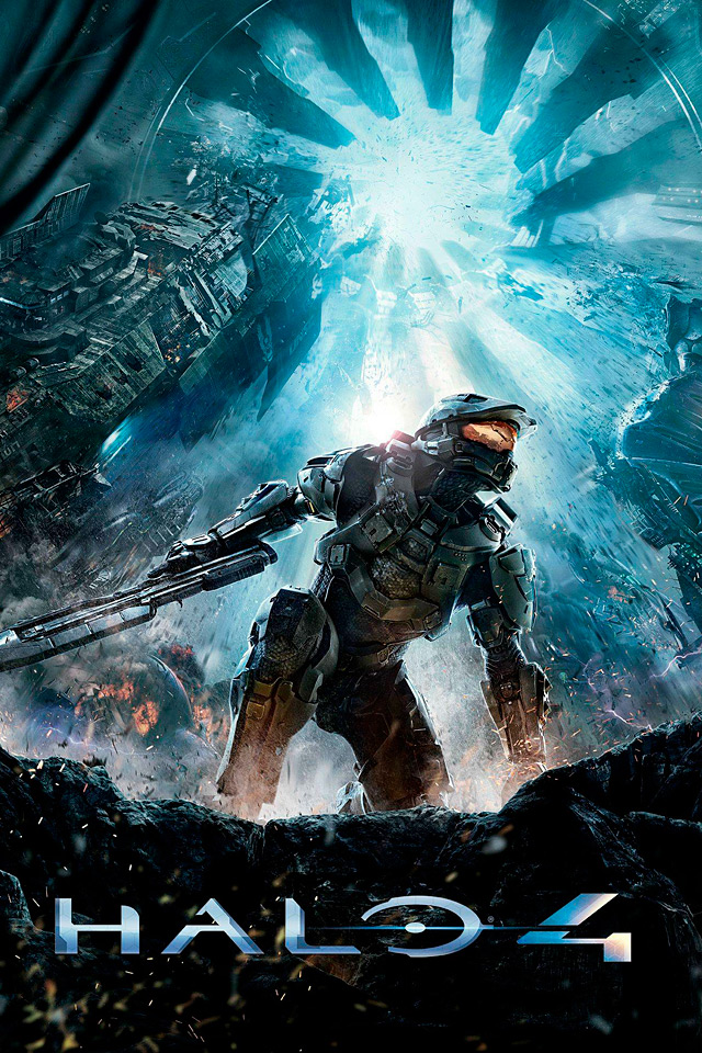Poster Halo Para iPhone Videojuegos Gris Azul Retina Xbox360