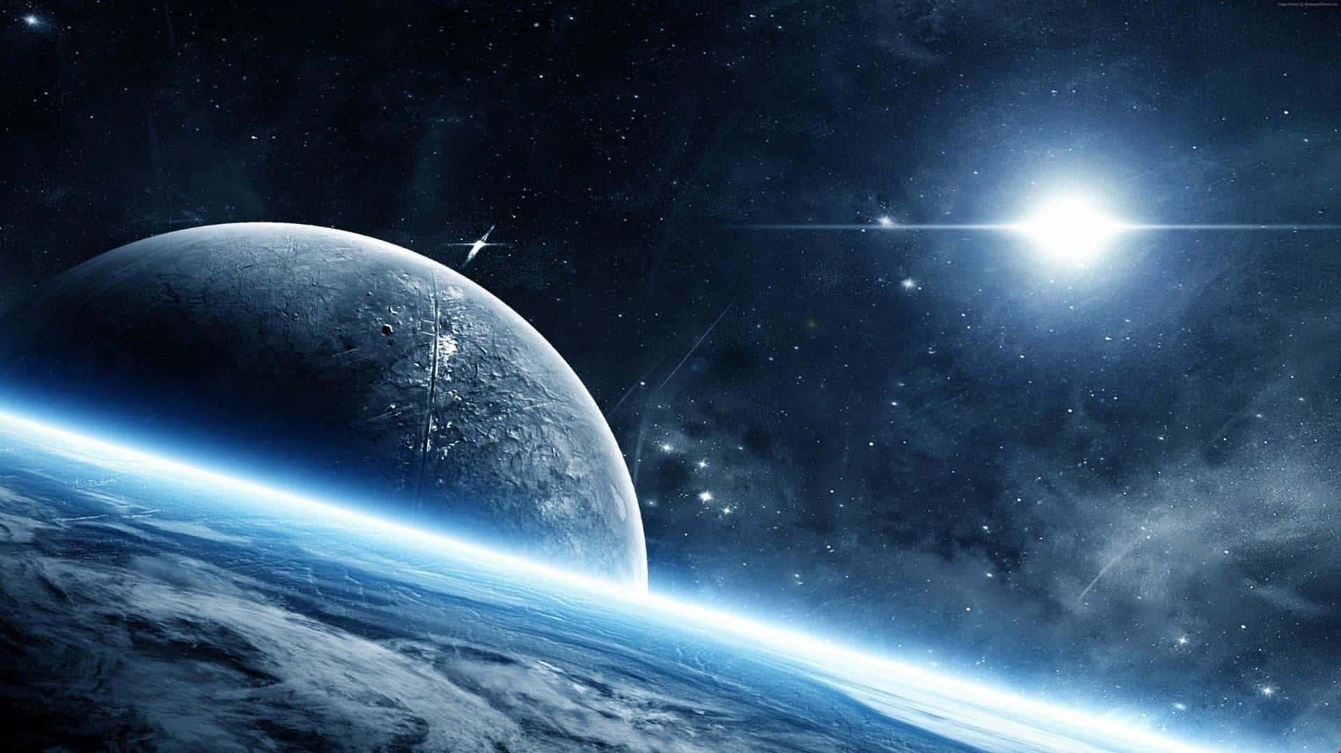 Download 4k Universe Earth In Space Wallpaper