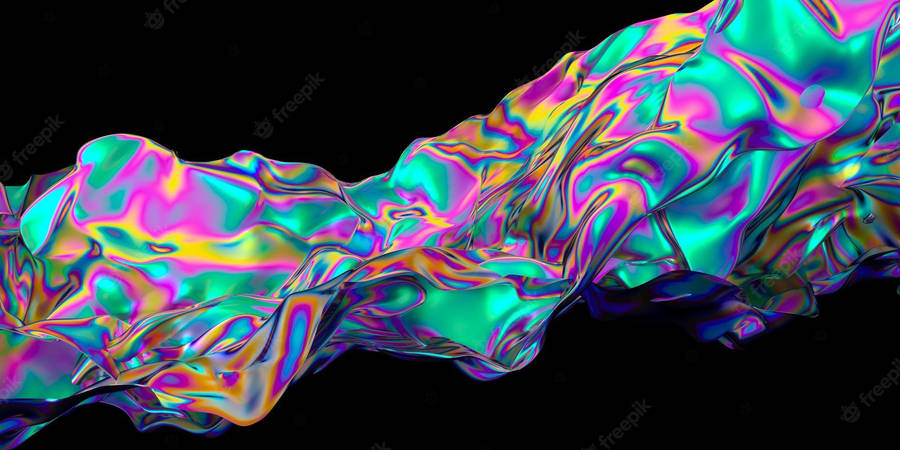 Colorful Volatile Shape Black Wallpaper