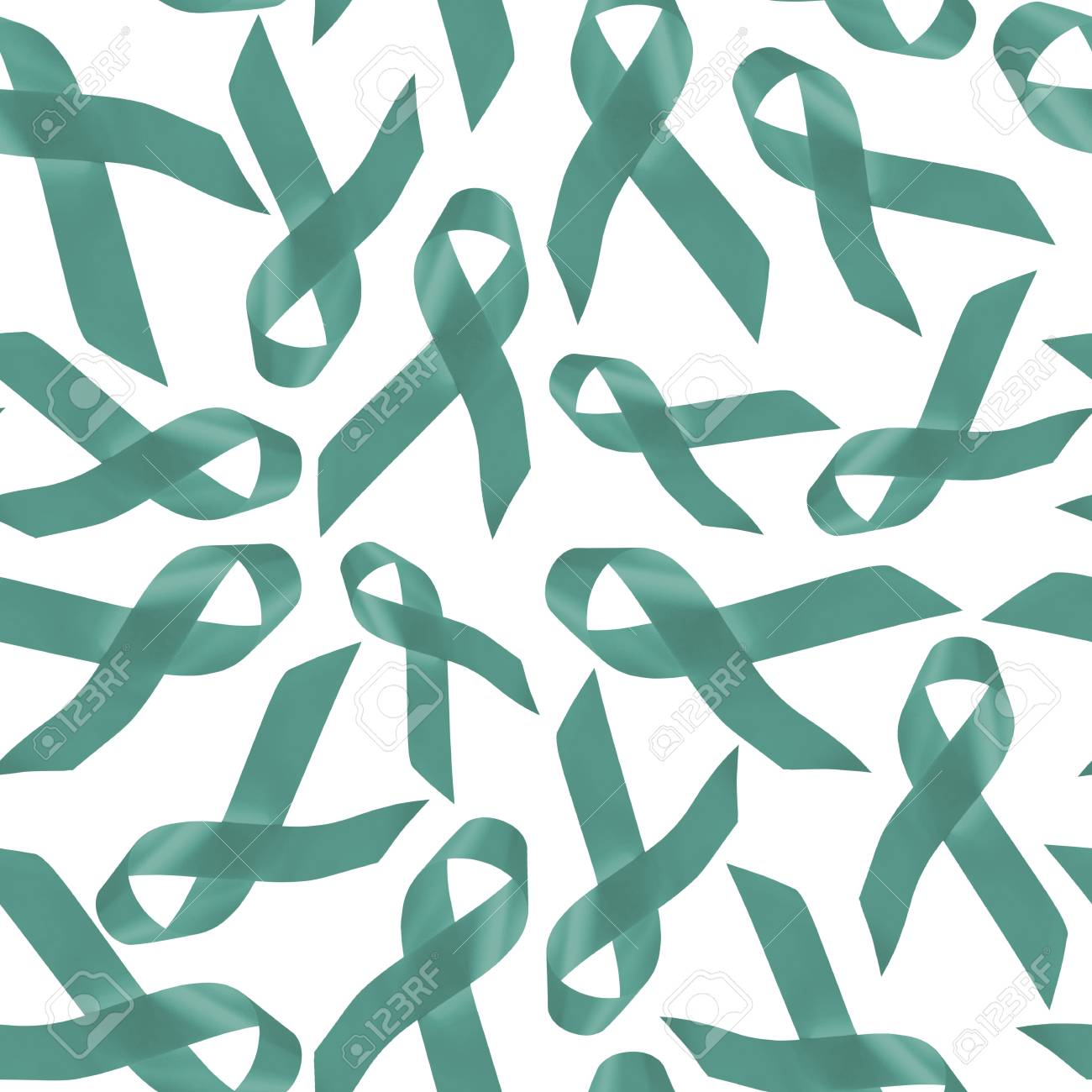 Cervical Cancer Awareness Background Seamless Pattern Made Of