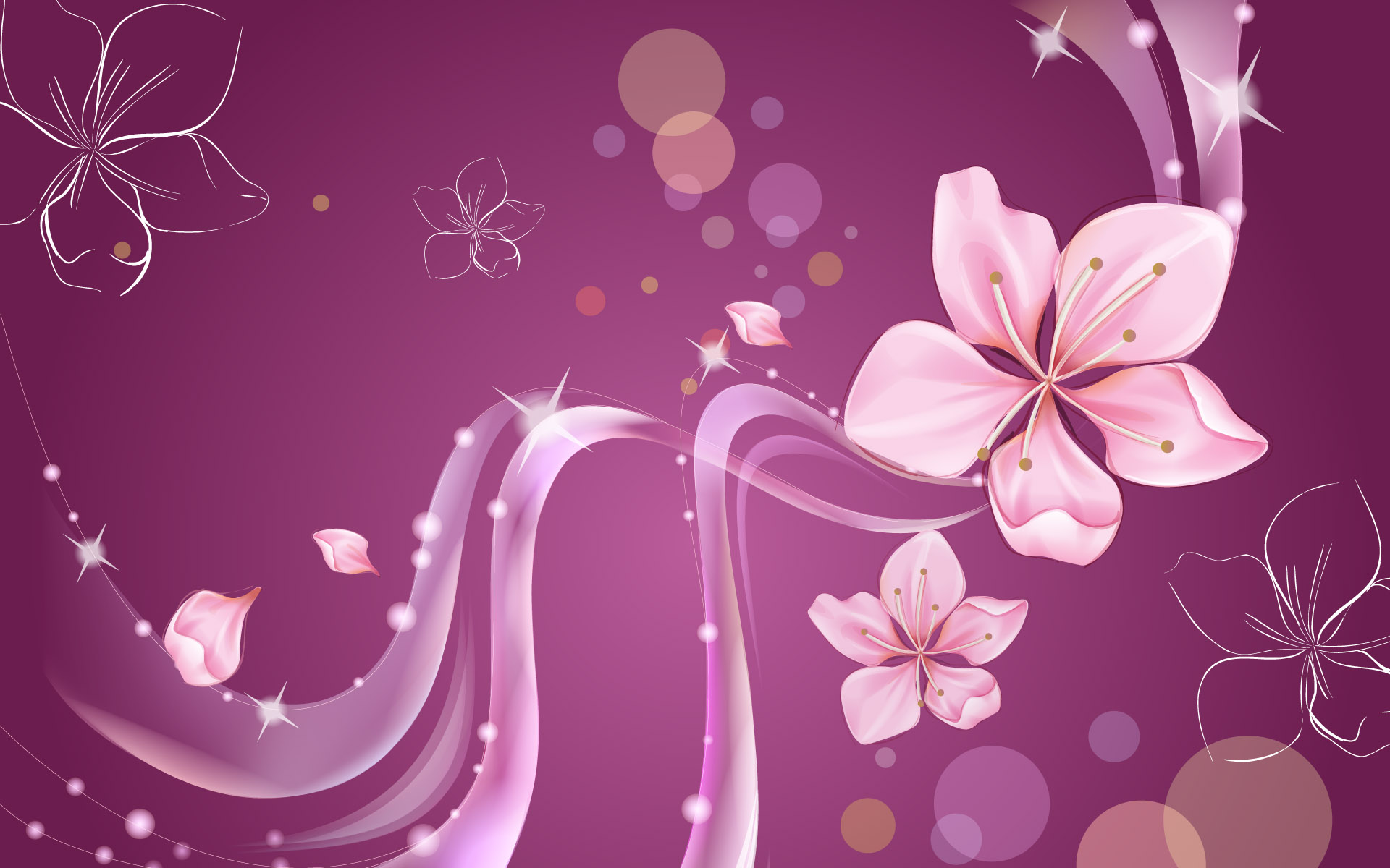 Abstract Flowers Design Wallpaper X Photo Of