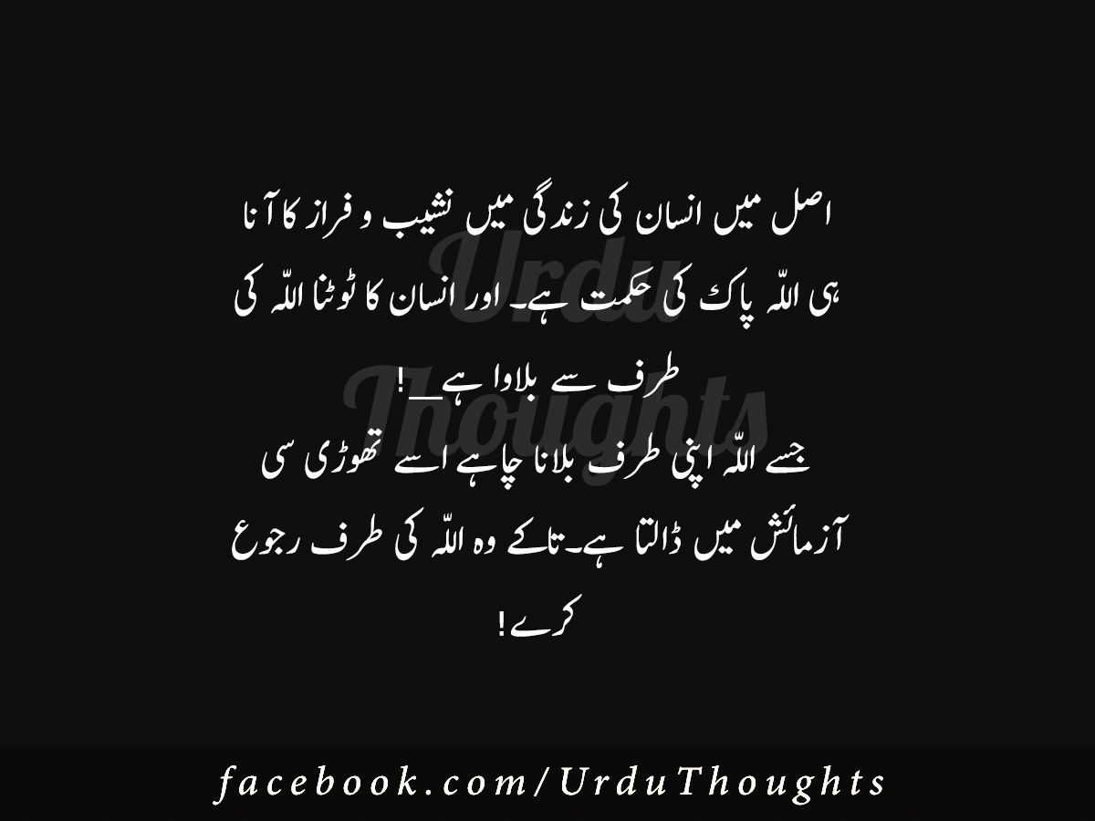 Urdu Thoughs Quotes Iqtibas Black Background Islamic