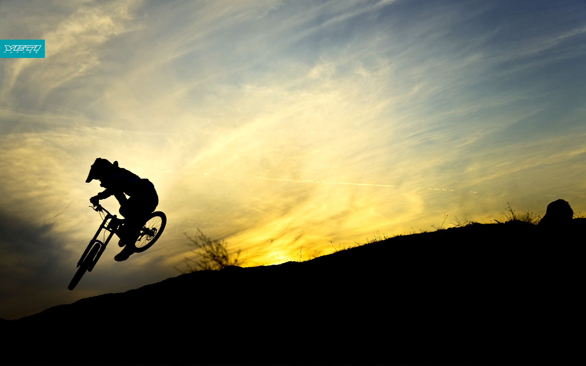 Sunset Bicycles Hills Sillhouette Downhill Mtb Wallpaper