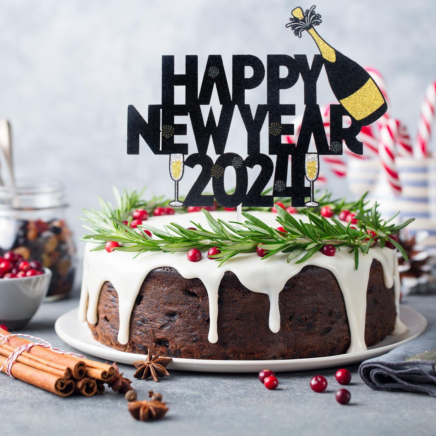 Amazon Happy New Year Cake Topper Cheers To