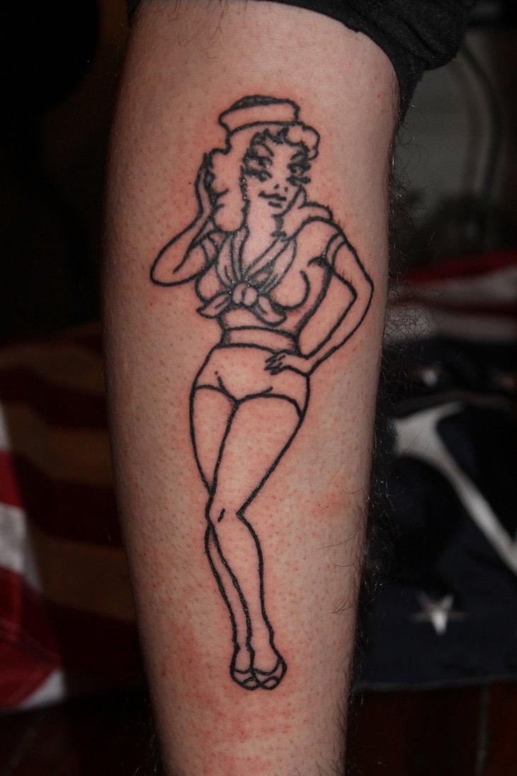 Pin Up Girl Tattoo By Jorgealex