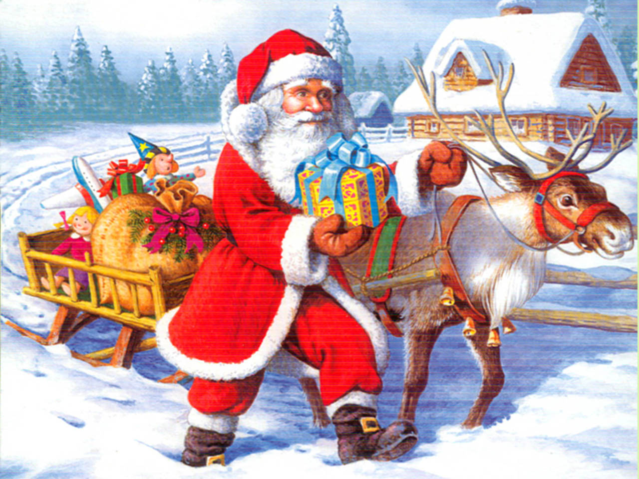 Santa Claus Singing Wallpaper Auto