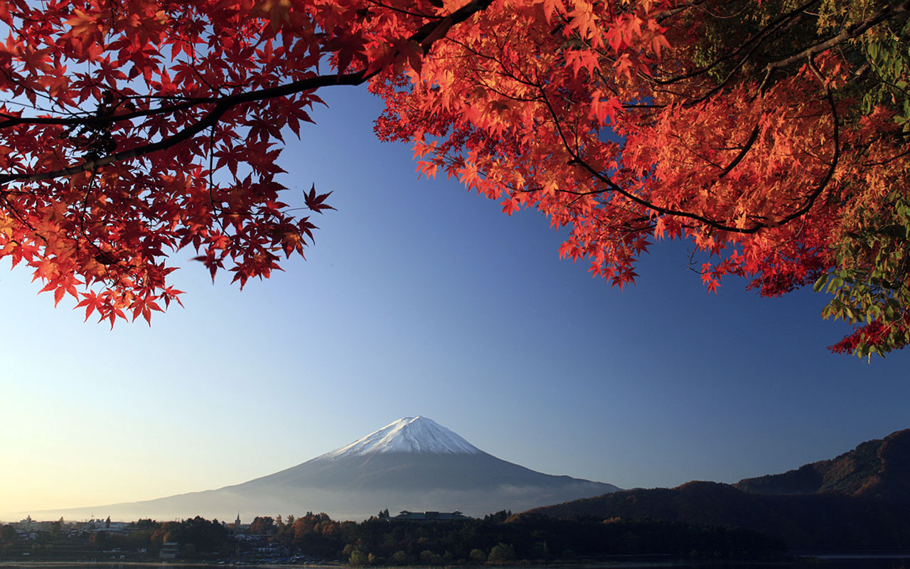 Wallpaper Japanese Autumn Scenery