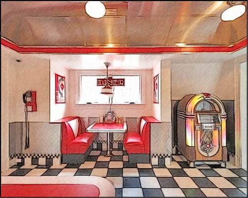 50s Diner Wallpaper Decorating Ideas