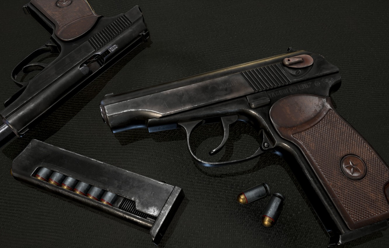 Wallpaper Gun Render Rendering Makarov The Pistol