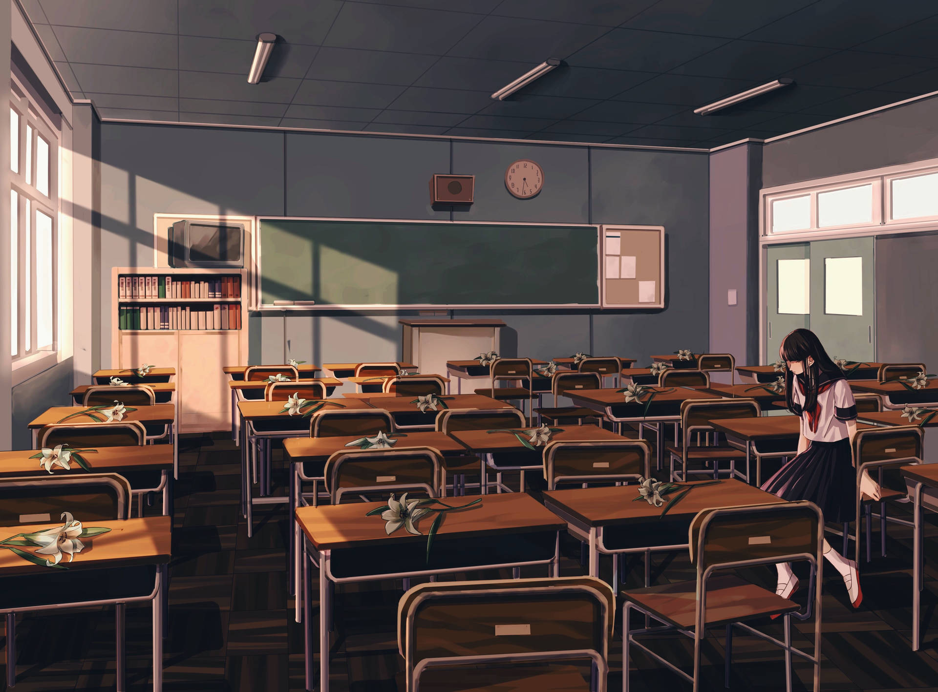 School Girl Wallpaper