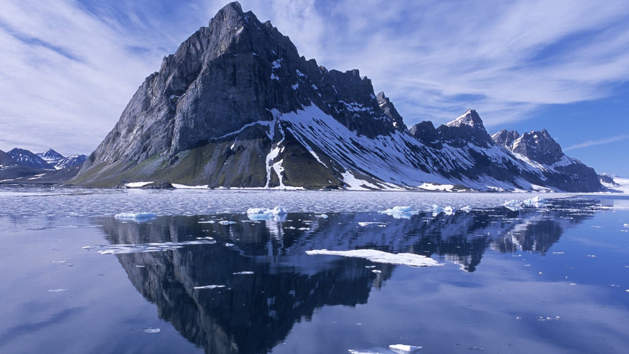  Reflection in Spitsbergen Norway   1280 x 720 HDTV 720p wallpaper 1280x720