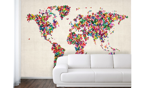 World Map Wallpaper Buy Online Maps International