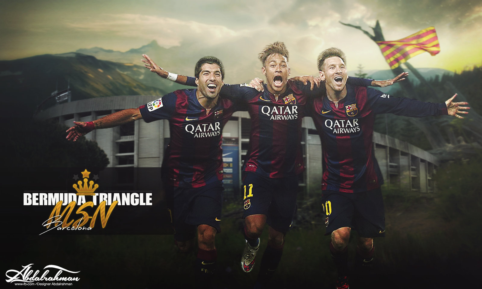 Wallpaper Messi Suarez Neymar Msn By Designer Abdalrahman On