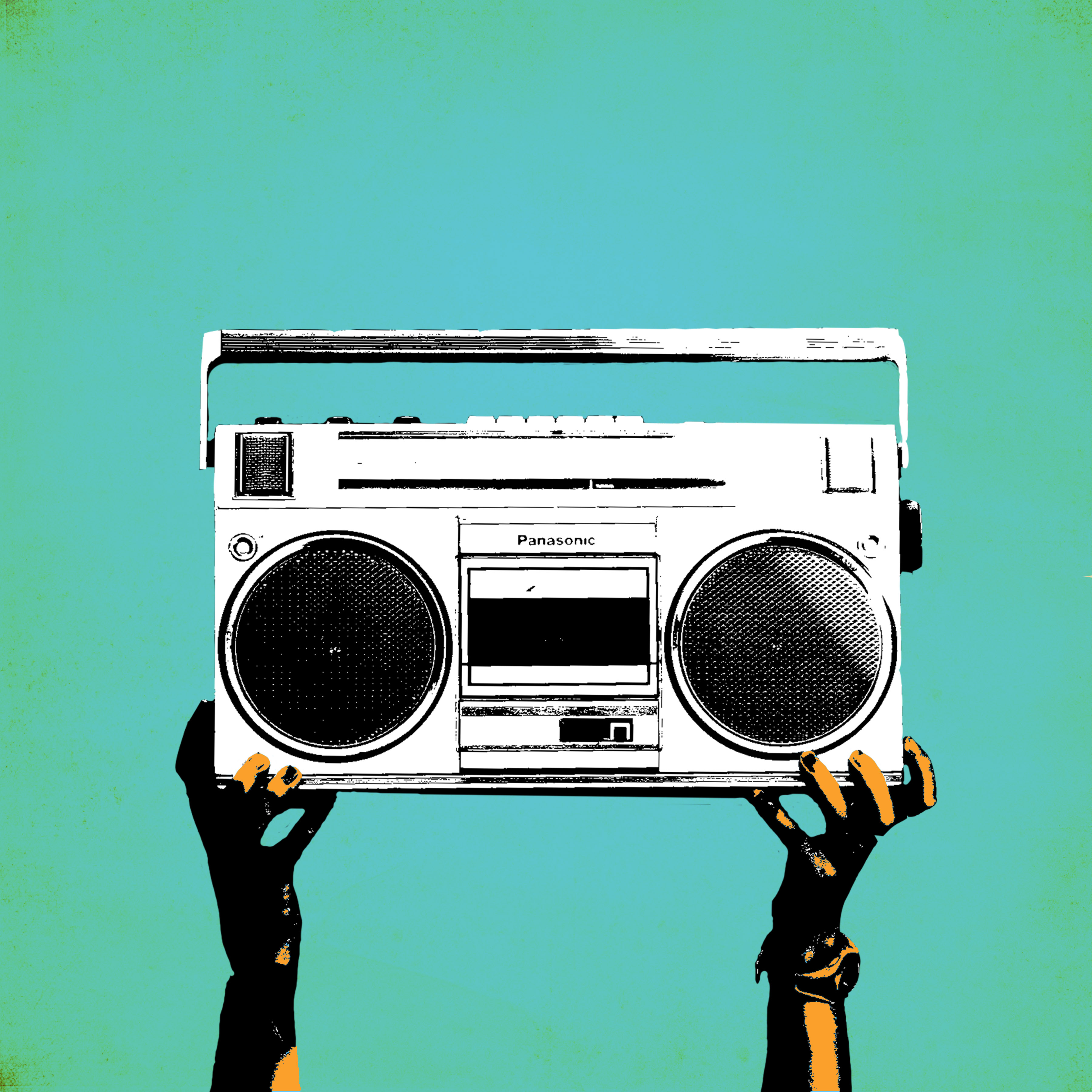 Displaying Image For Colorful Boombox