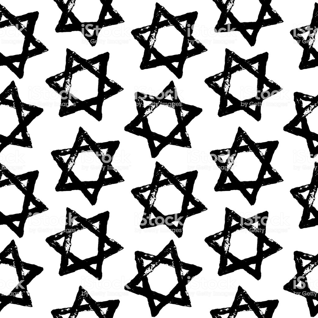 Vector Abstract Seamless Pattern With The Star Of David Background
