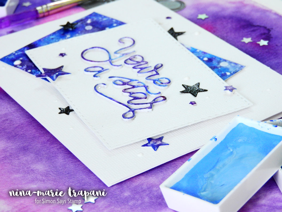 Watercolor Palette Smooshing Galaxy Background Simon Hop