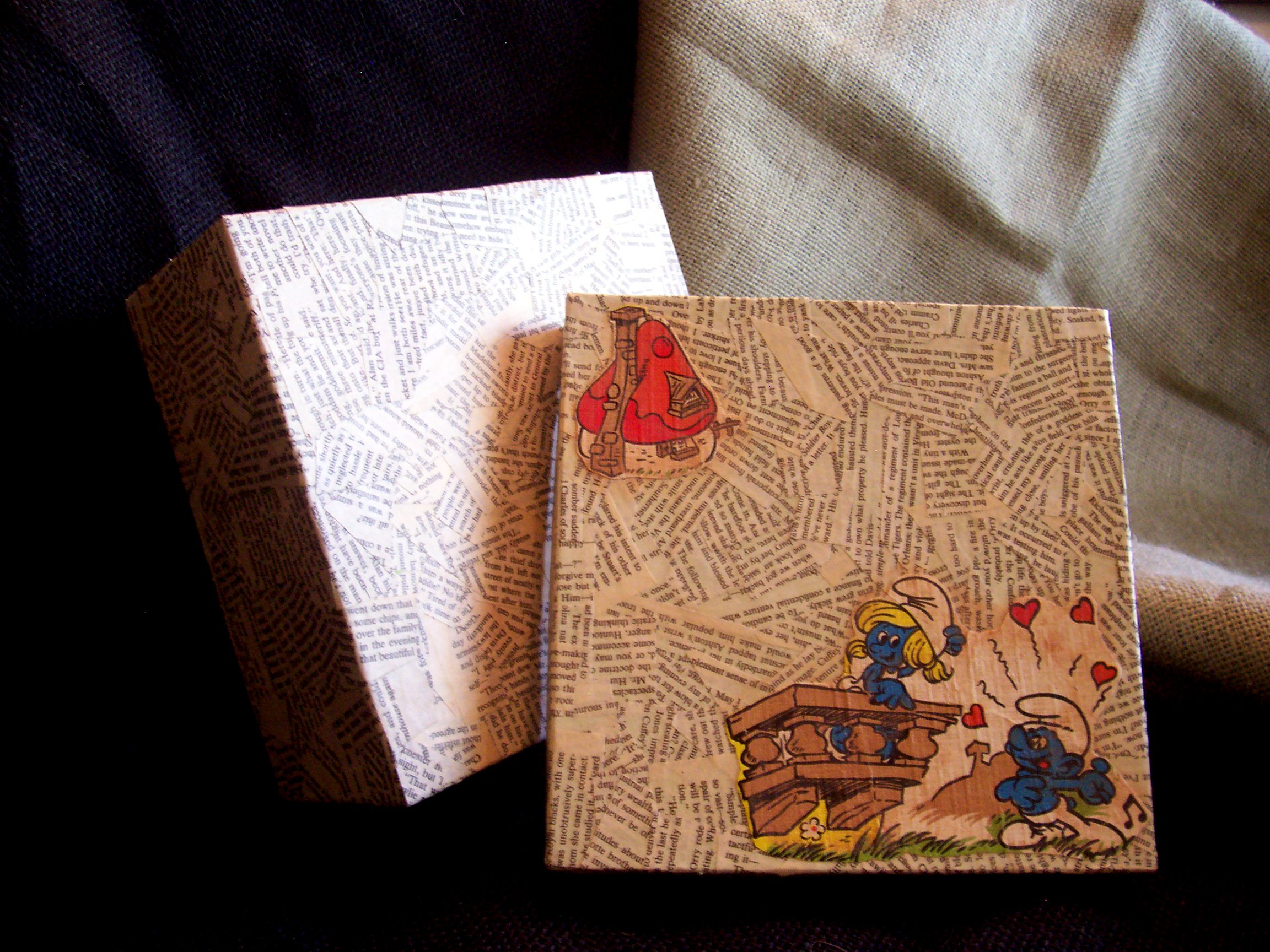 Vintage Smurf Wallpaper And Recycled Book S