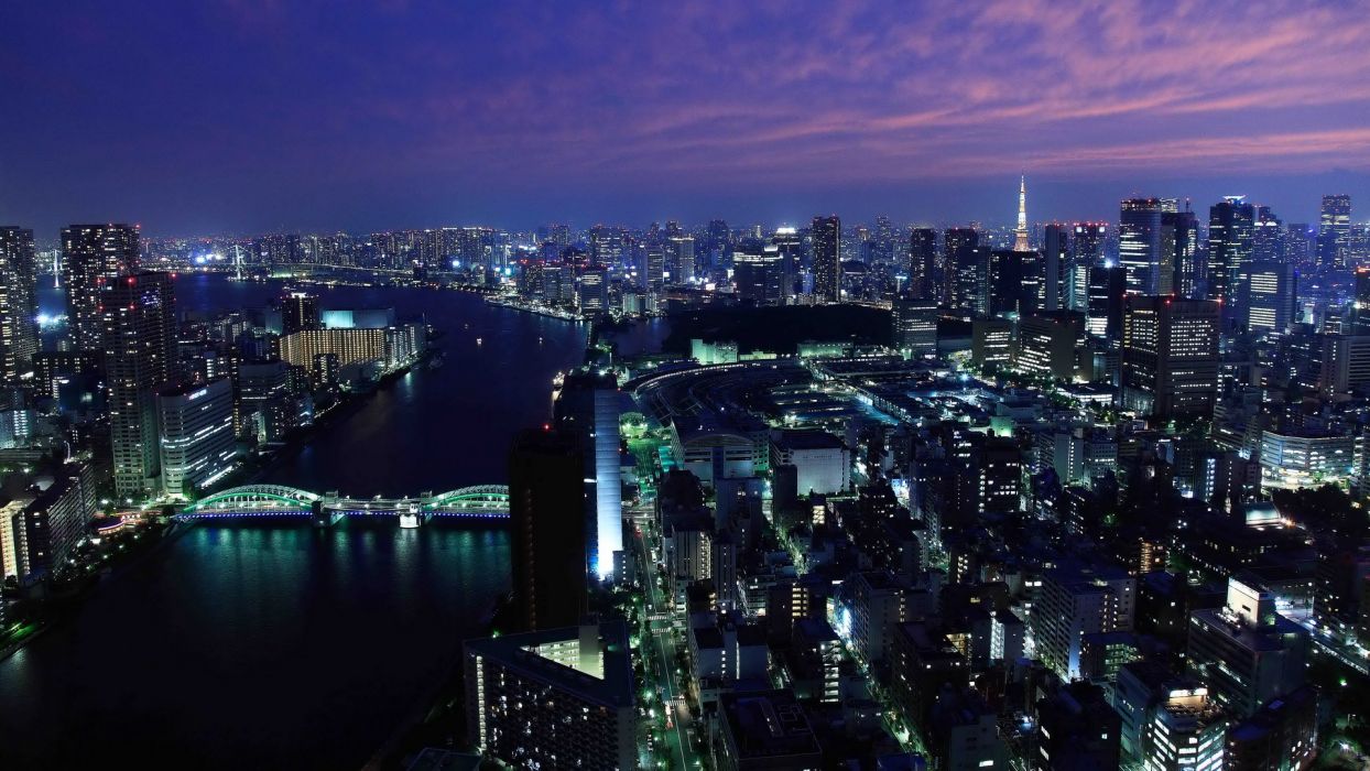Tokyo City Skyline Wallpaper Top