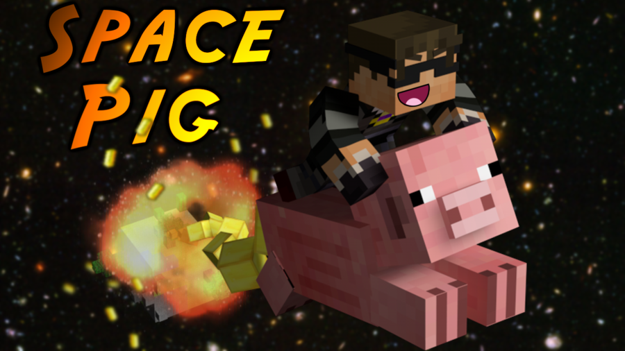 Minecraft SPAAAACE PIG by SkyDoesMinecraft on