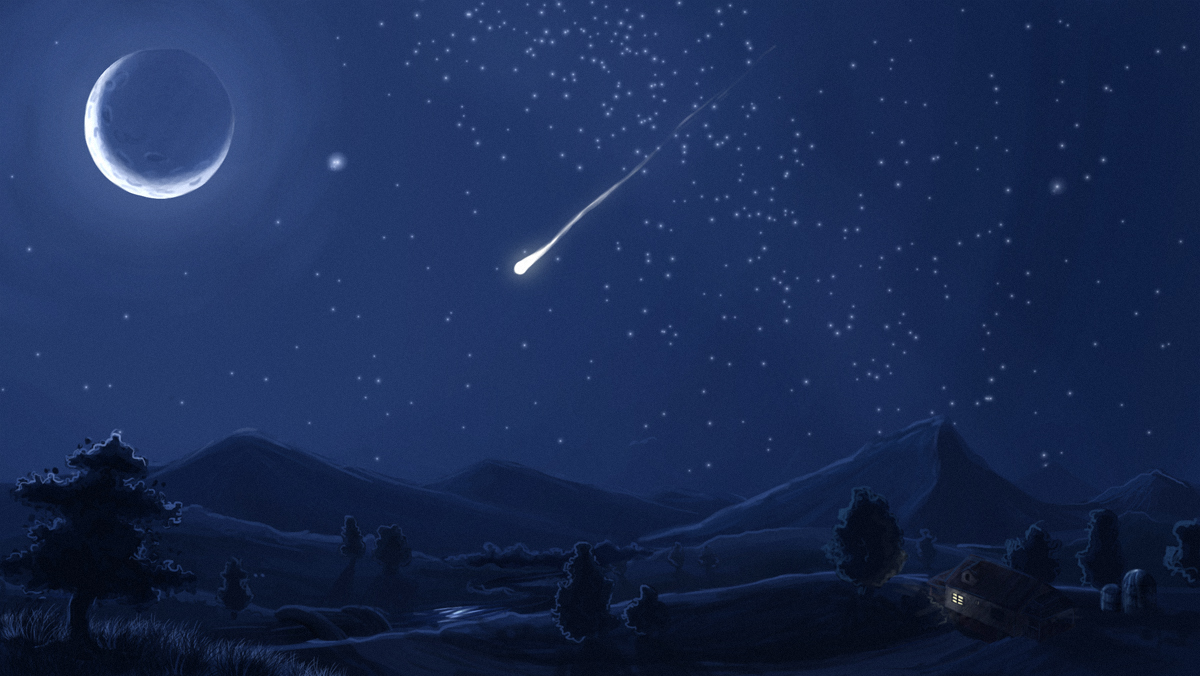 Falling Stars Meteors Wallpaper Wednesday