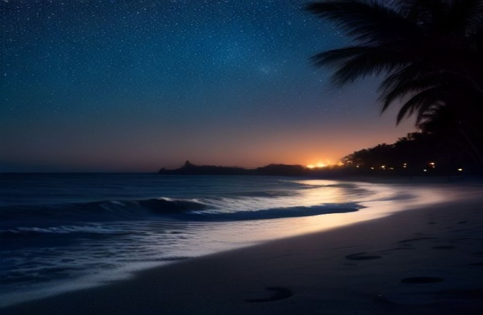 Beach Night Hd Wallpaper