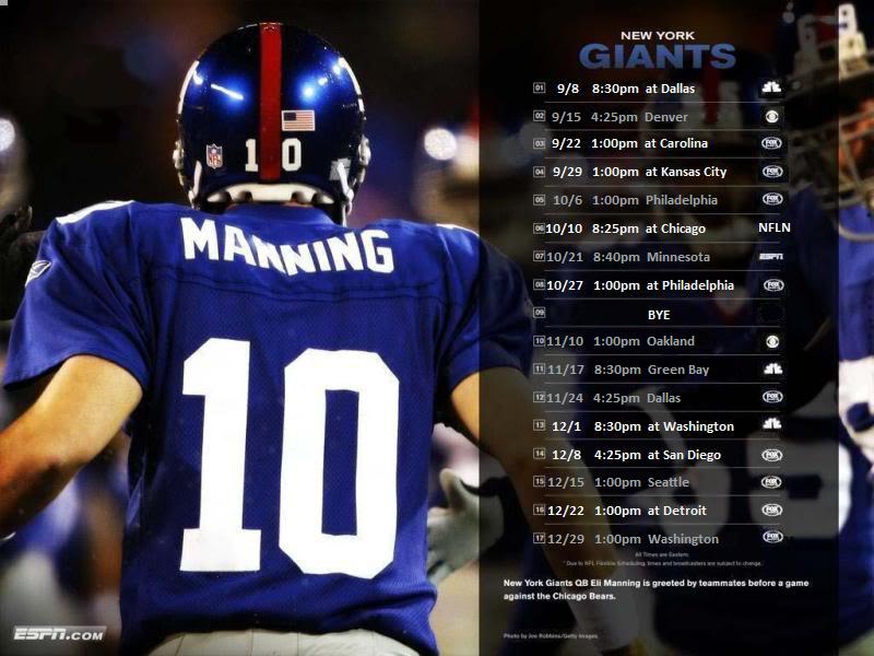 Thread New York Giants Schedule Desktop Wallpaper Eli Manning