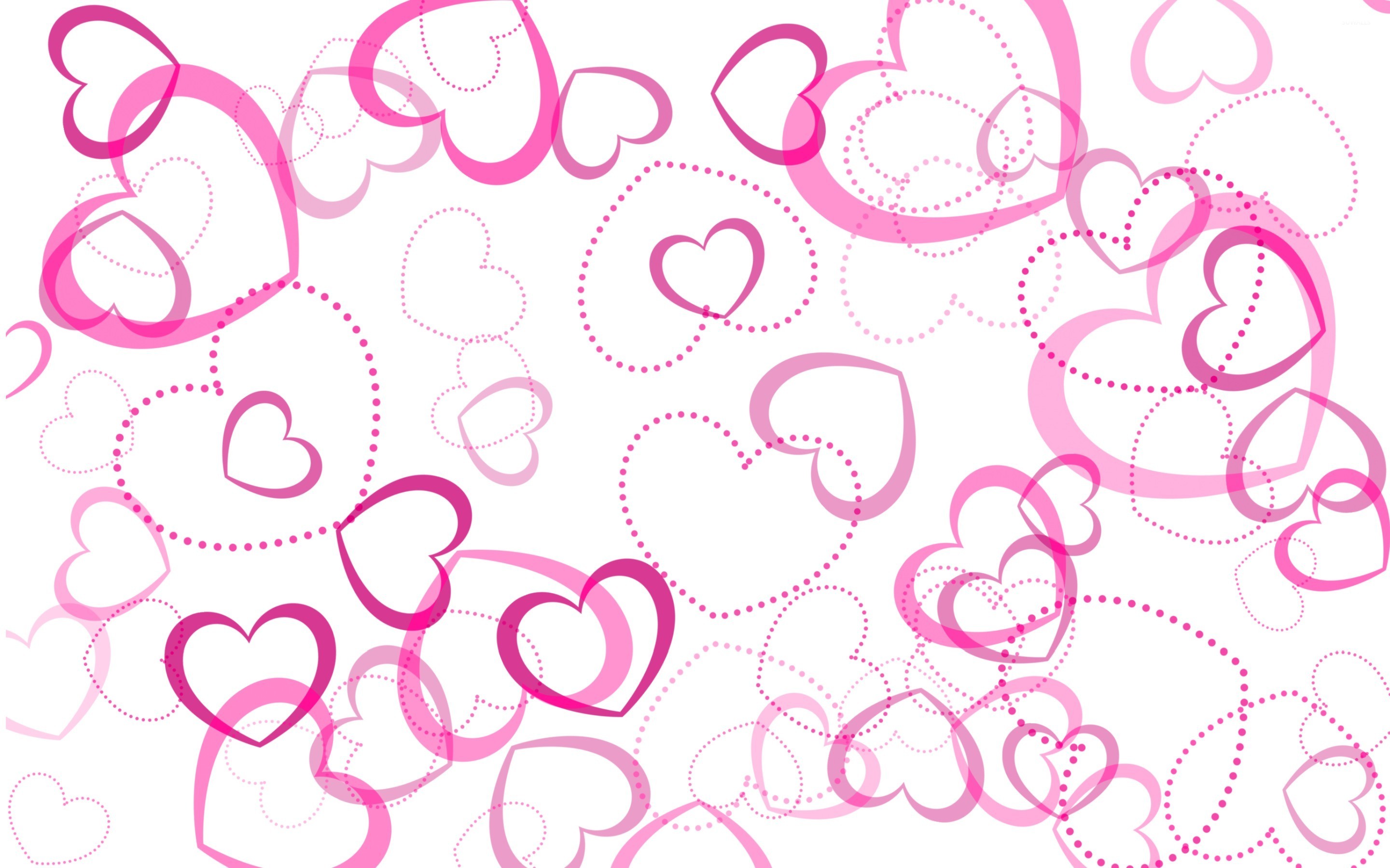 Pink Hearts Wallpaper Holiday