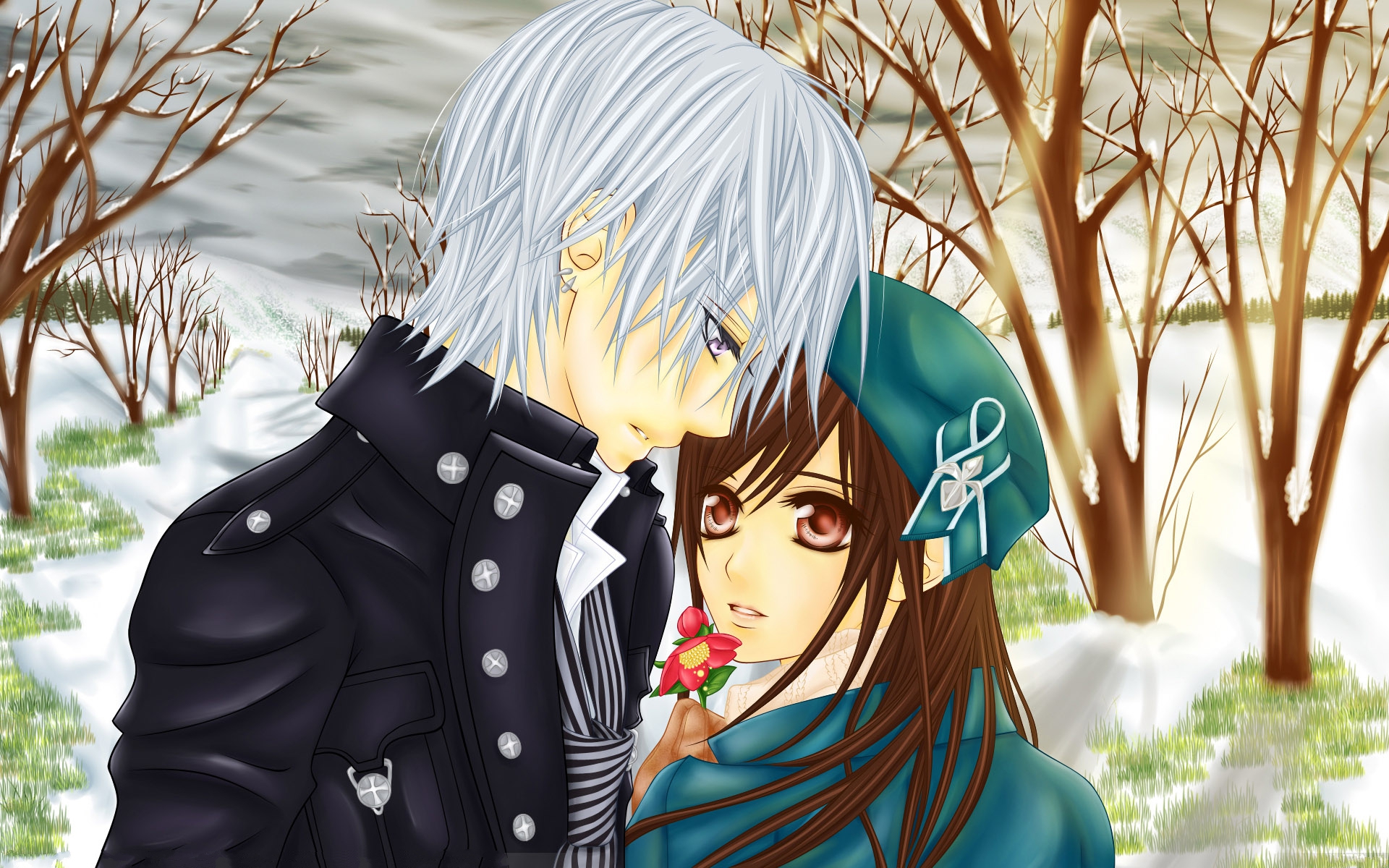 Cute Anime Couple HD Wallpaper