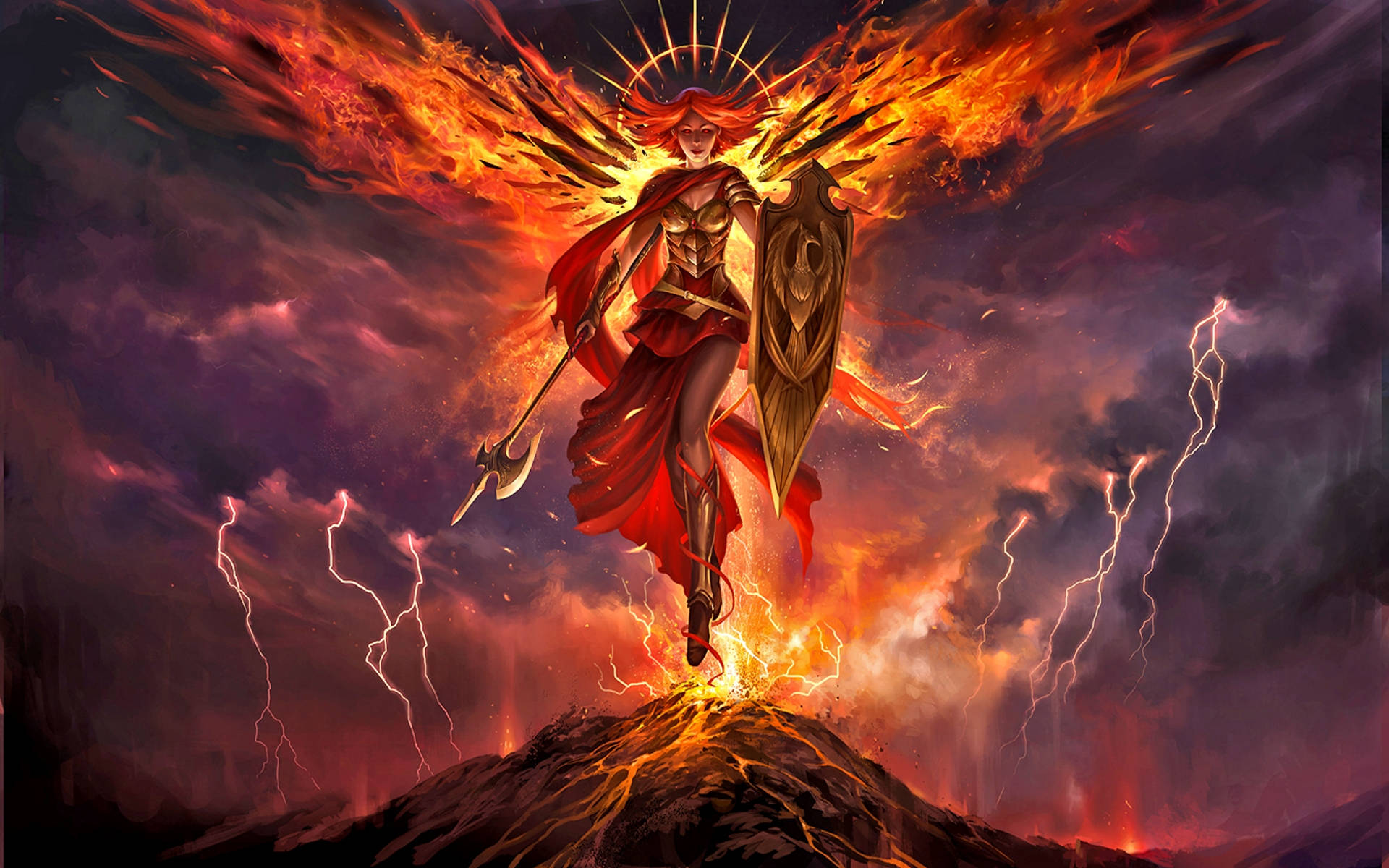 Fire Wings Baggrunde Wallpaper