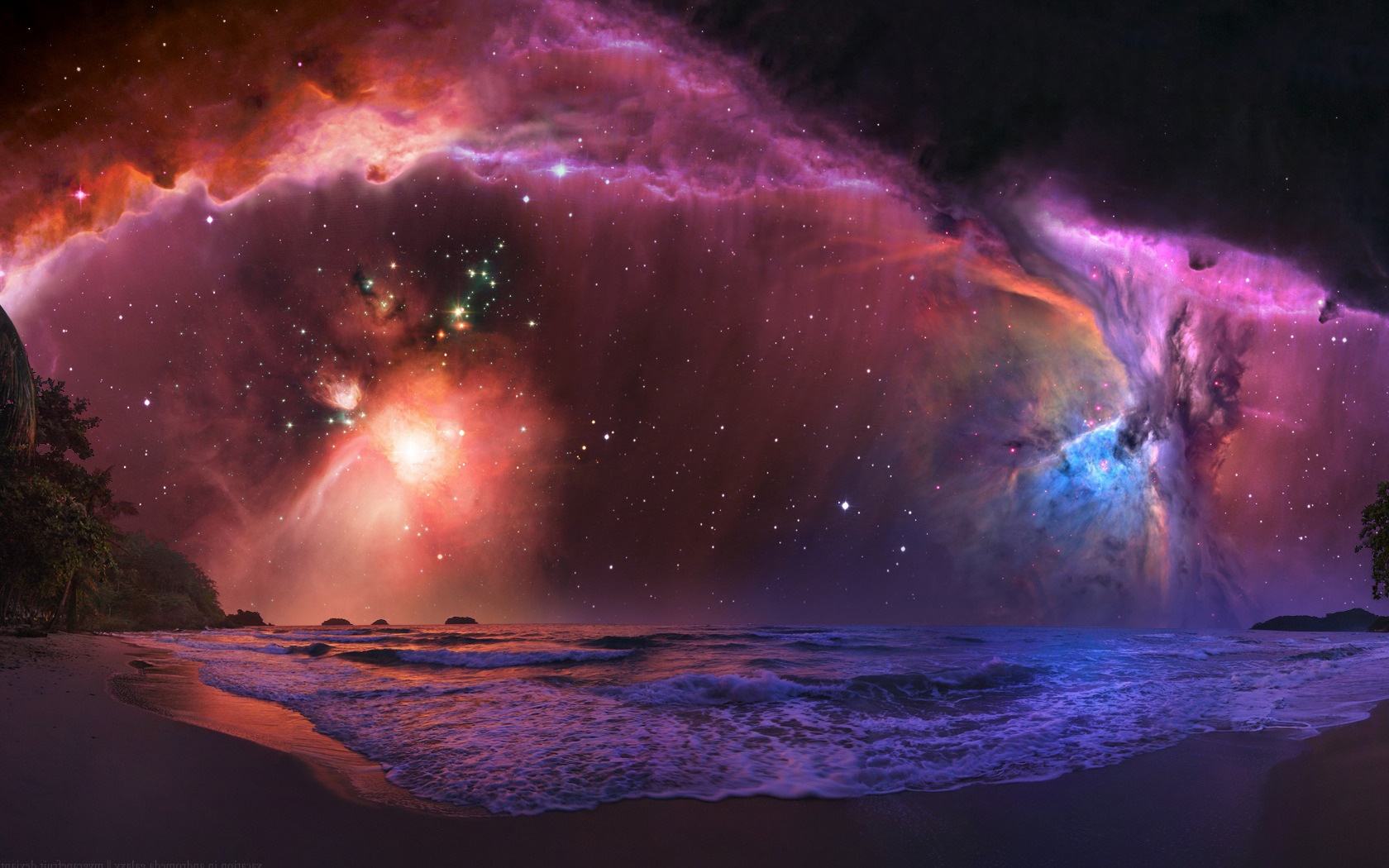 Colorful Beach Nebula X Close
