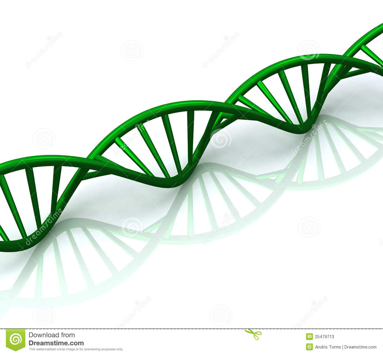 3d Dna Abstract Green Spiral